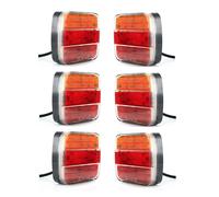 6x Luce Freno LED 12V/24V Luce Posteriore per Camion Bus Van Trattore Ribalta...