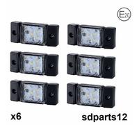 6x Luce Perimetrale Led Bianco E20 ECE Indicatore Laterale Per Camion Telaio Bus
