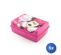 6x Lulabi Porta Pranzo Minnie Cosmo Cm 17X13X6,5Cm