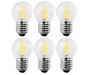 6x Maclean, lampadina LED filamento E27, 6W, 230V, WW bianco caldo 3000K, 600lm