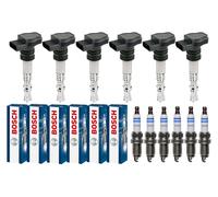 6x Magneti Marelli Bobina + 6x Bosch Candela per BMW 5er E34 520i 24V 525i