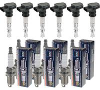 6x Magneti Marelli Bobina Accensione + Beru Candela per Mercedes-Benz SLK R171