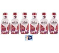 6x Malizia - Bagno Schiuma, Bacche e Fiori di Goji - Bath Foam Bagnoschiuma 1000ml + 1 Confezione di Talco Felce Azzurra in omaggio, Busta da 100g