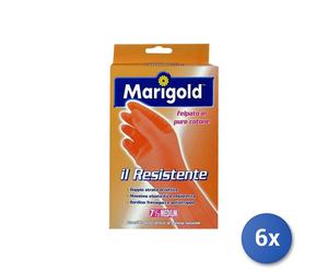 6x Marigold Guanti Il Resistente 7 1/2 Media