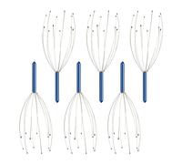 6x massaggiatore testa ragno spider 12 bracci gratta-testa capo metallo blu