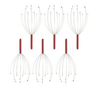 6x massaggiatore testa ragno spider 12 bracci gratta-testa capo metallo rosso