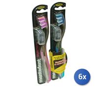 6x Mentadent Spazzolino Style-Tech Medio Per Denti Posteriori