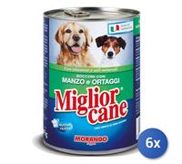 6x Miglior Cane Barattolo 405 Grammi Bocconcini Manzo/Ortaggi
