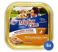 6x Miglior Cane Vaschetta 150 Grammi Pate' Carni /Carote