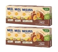 6X Misura Fibrextra Cornetti al Miele con Lievito Madre 100% Farina Integrale 308gr [6 Confezioni]