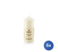 6x Moccoli di cera avorio cm.6x15