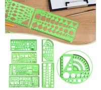 6x Modelli di disegni geometrici Righelli da disegno per artisti Tecnica di