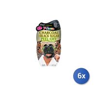 6x Montagne Viso Maschera 10 Ml. Peel-Off Carbone+Zucchero
