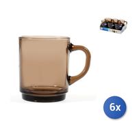 6x Mug Versailles Creole in vetro temperato cc 260