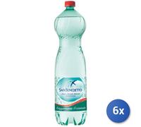 6x Multipack Acqua San Benedetto Leggerome.Frizz Lt 1.5