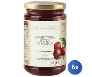 6x Multipack Agrisicilia Confettura Extra Ciliegie Gr 340