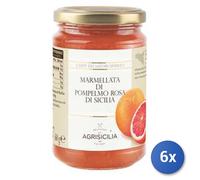 6x Multipack Agrisicilia Confettura Pompelmo Rosa 360 gr