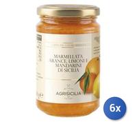 6x Multipack Confettura Agrisicilia Arance-Limoni-Mandarini Gr. 360