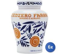 6x Multipack Fabbri Confettura Vaso Gr 230 Zenzero