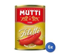 6x Multipack Mutti Pomodorini A Filetti Gr 400 Lattina