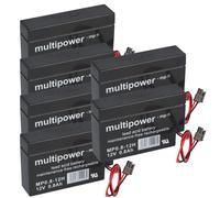 6x Multipower Batteria Piombo MP0,8-12H Pb 12V 0,8Ah Casa E Giardino Tapparelle