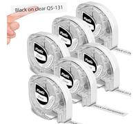 6X Nastro Phomemo P12 Clear 12mm x 4m, ricarica per etichette in plastica