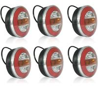 6x Neon Splendore Anello LED Posteriore Rotondo Hamburger + Nebbia Lampade