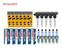 6x NGK Bobina + 6x Bosch Candela Doppio Iridio per Mercedes-Benz