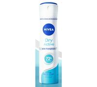 6x NIVEA Deodorante Dry Active 150ml - 48h Protezione, Alcool, Tipo Pelle ,
