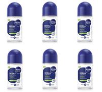 6x Nivea Derma Control Sensitive Antipersp Deo Roll On da Uomo 6x 50ml VENDIT...