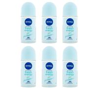 6x Nivea Energy Fresh Deodorante Antitraspirante Roll On Stick per Donna 6x 50ml