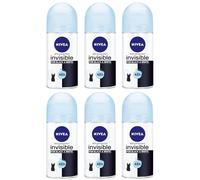 6x Nivea Invisible Black & White puro deodorante antitraspirante roll on donna
