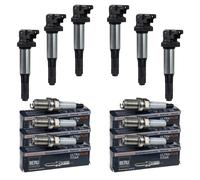 6x Nty Bobina + Beru Candela per BMW 3er Compatto E46 316 Ti 318 320 Ci 325