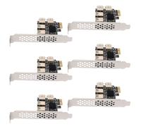 6X Nuova scheda adattatore riser PCIe a 4 porte PCI-E 1X a 4 USB 3.0 PCI-E Rabbet GPU Riser Extender ETH/Monero XMR