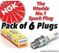 6x Nuovo Ngk Ricambio Candele - Parte N° BPR6EF Azione N° 4665 6pk