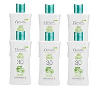 6X Omia, Latte Solare Protettivo SPF30 Viso e Corpo con Aloe Vera del Salento, Protezione Solare Alta, Per Pelli Chiare e Sensibili al Sole, Dermatologicamente Testato, 6 Flaconi da 200 ml