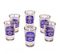 6x Oriente Bicchiere di Tè Marrakech Blu - 6er Set