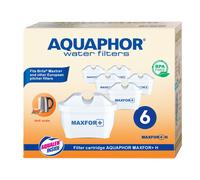 6x Originale Aquaphor Filtro Acqua Maxfor + H per Duro Acqua,Extra Protezione
