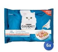 6x Perle Buste Filettini 4 Pezzi Tonno/Salmone Salsa