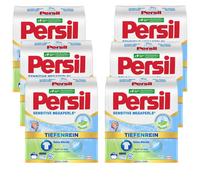 6x Persil Sensitive Megaperls 96 WL Lavaggio Detergente Aloe Vera