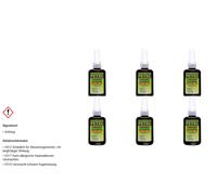 6X Petec Blocco Viti Alta Resistenza 50G Bottiglia