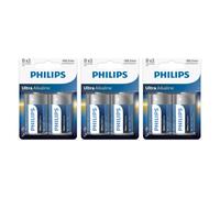 6x Philips Ultra Alkaline D LR20 1.5V Batterie MN1300 Mono