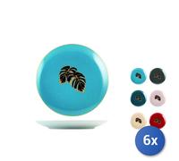 6x Piatti Frutta In Porcellana Decorata, Marca H&H, 21Cm