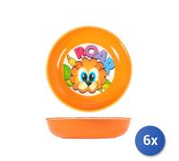 6x Piatti Pappa Baby In Plastica Assortito Cm 20, Cosmoplast