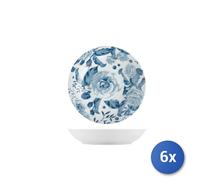 6x Piatti Pcl Rose Blu Fondi Cm20 H&H