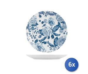 6x Piatti Pcl Rose Blu Piani Cm27 H&H