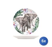 6x Piatti Piani Exotic Assortito diametro da cm 26 H&H