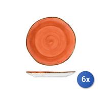 6x Piatti Piani Modello Toscana Porcellana, Ø 26 Cm, H&H