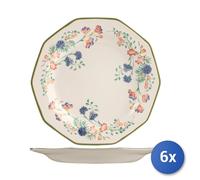 6x Piatto Frutta Emily In Earthenware Da Tavola, Multicolore, 20Cm