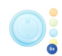 6x Piatto frutta Frosty in polipropilene colori assortiti cm 17 Made in Italy